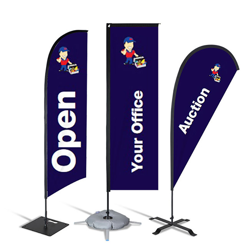 Personalized Feather Banner Flags with Logo Text