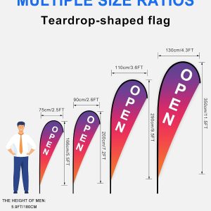 Personalized Feather Banner Flags with Logo Text