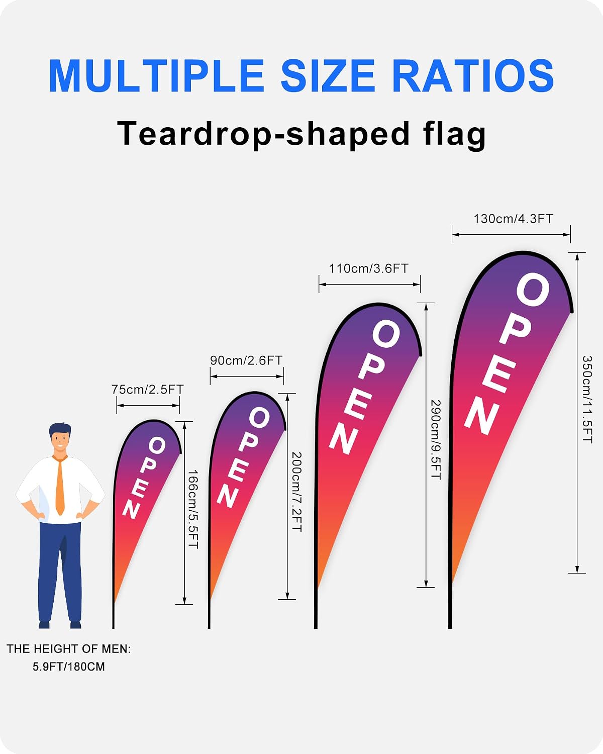 Personalized Feather Banner Flags with Logo Text