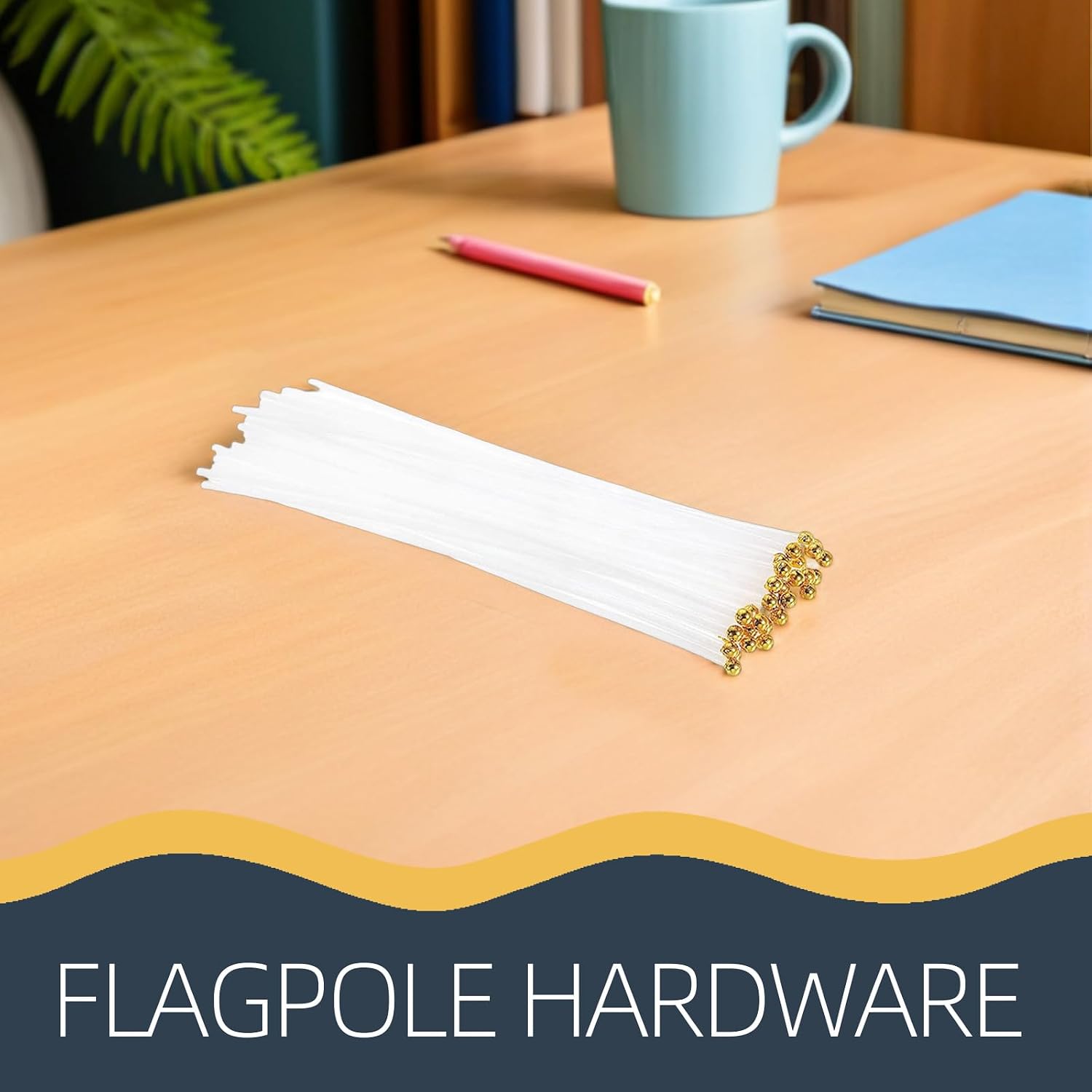 Plastic hand flag pole