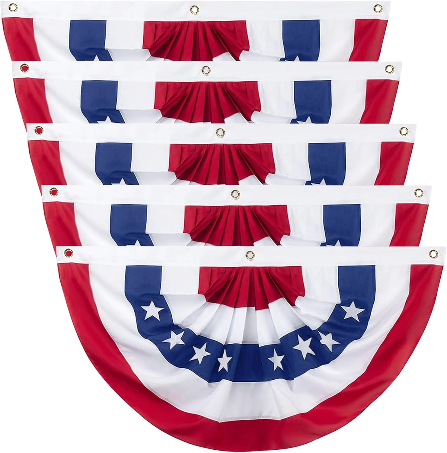 Printed US Pleated Fan Flag