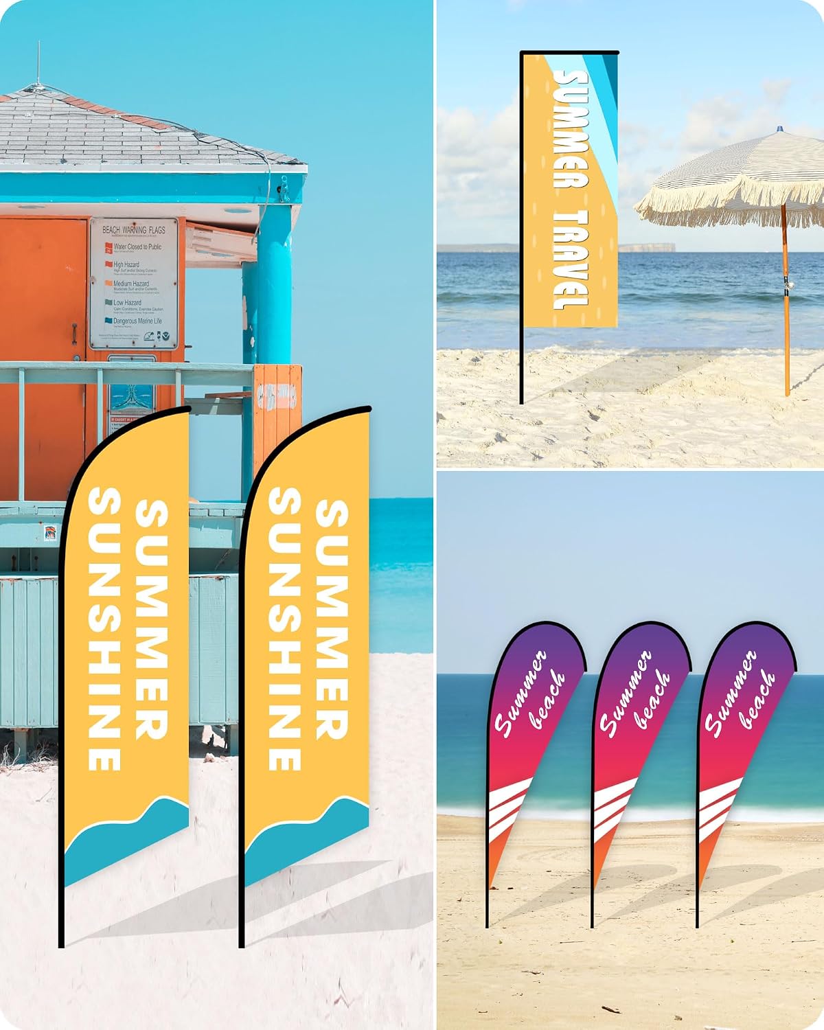 Personalized Feather Banner Flags with Logo Text