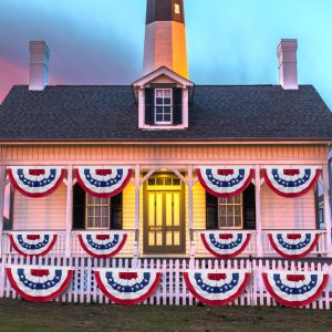 Printed US Pleated Fan Flag
