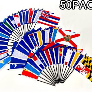 U.S. States Small Mini Hand Held Stick Flag