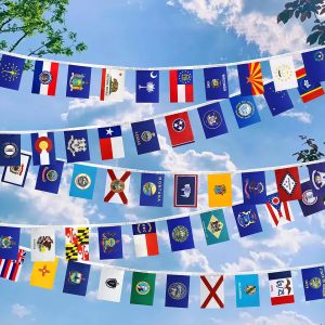 US 50 State Flags Banner String Set