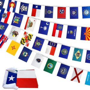 US 50 State Flags Banner String Set