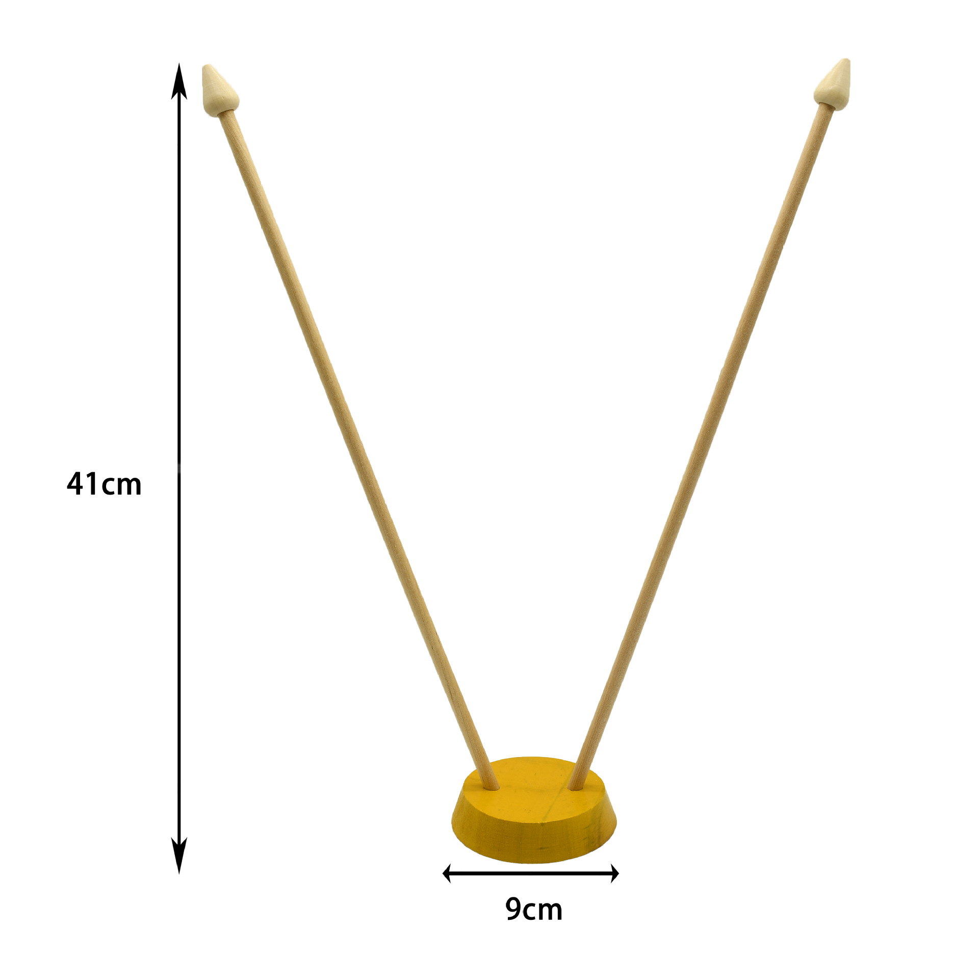 Wood Desk Flag Pole with Base