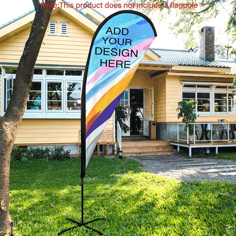 Personalized Feather Banner Flags with Logo Text