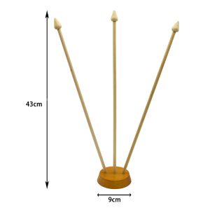 Wood Desk Flag Pole with Base