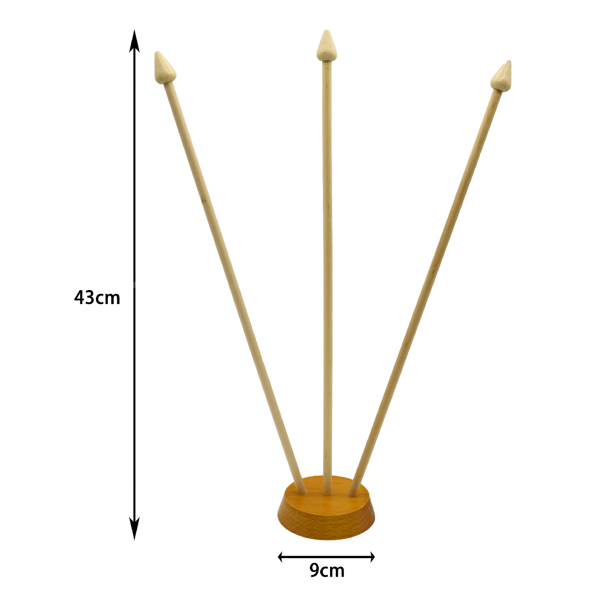 Wood Desk Flag Pole with Base