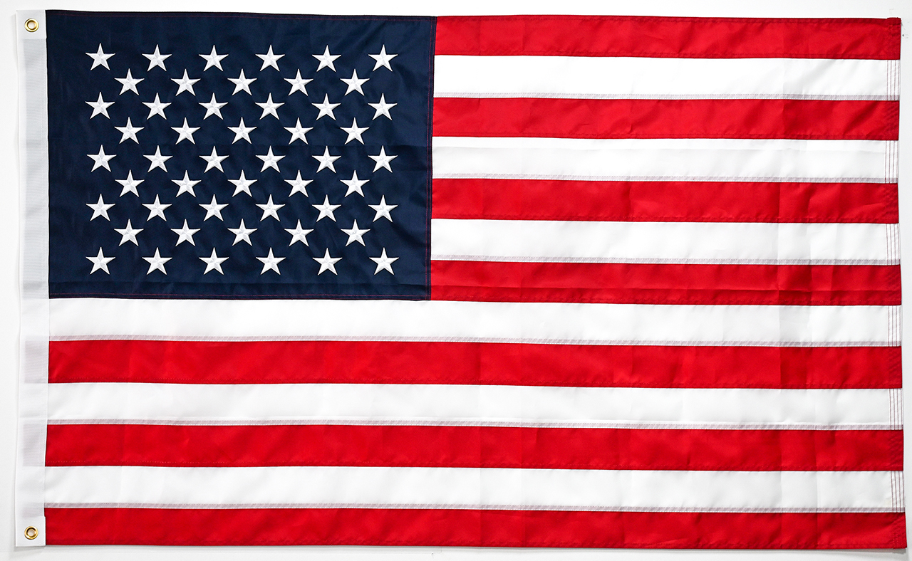 3x5 ft printed US flag - dye-sublimation polyester