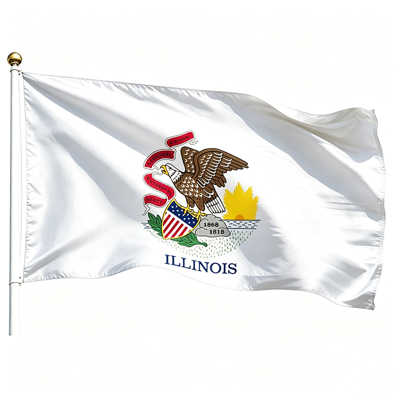 Printed Illinois State Flags