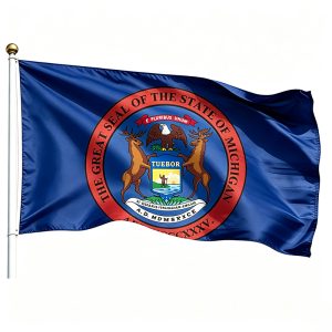 Printed Michigan State Flags