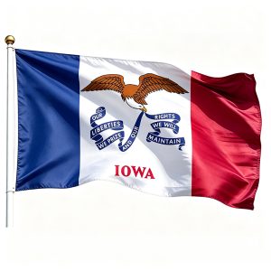 Printed Iowa State Flags