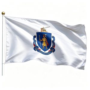 Printed Massachusetts State Flags
